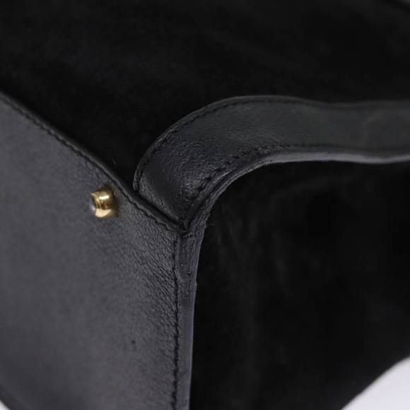 GUCCI Bamboo Tote Bag Suede Black 002 1186 0260 Auth 74664 - Picture 16 of 16